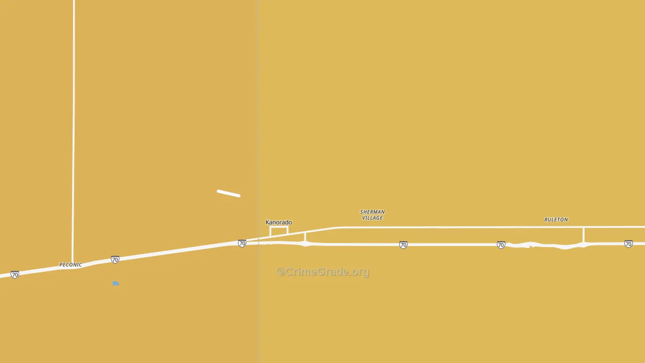 Kanorado, KS Map of Vandalism Rates