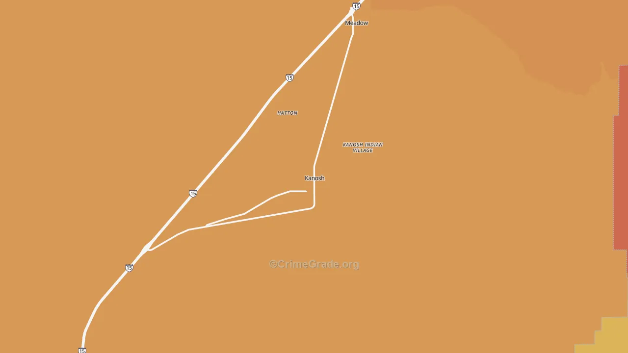 Kanosh, UT Map of Vandalism Rates