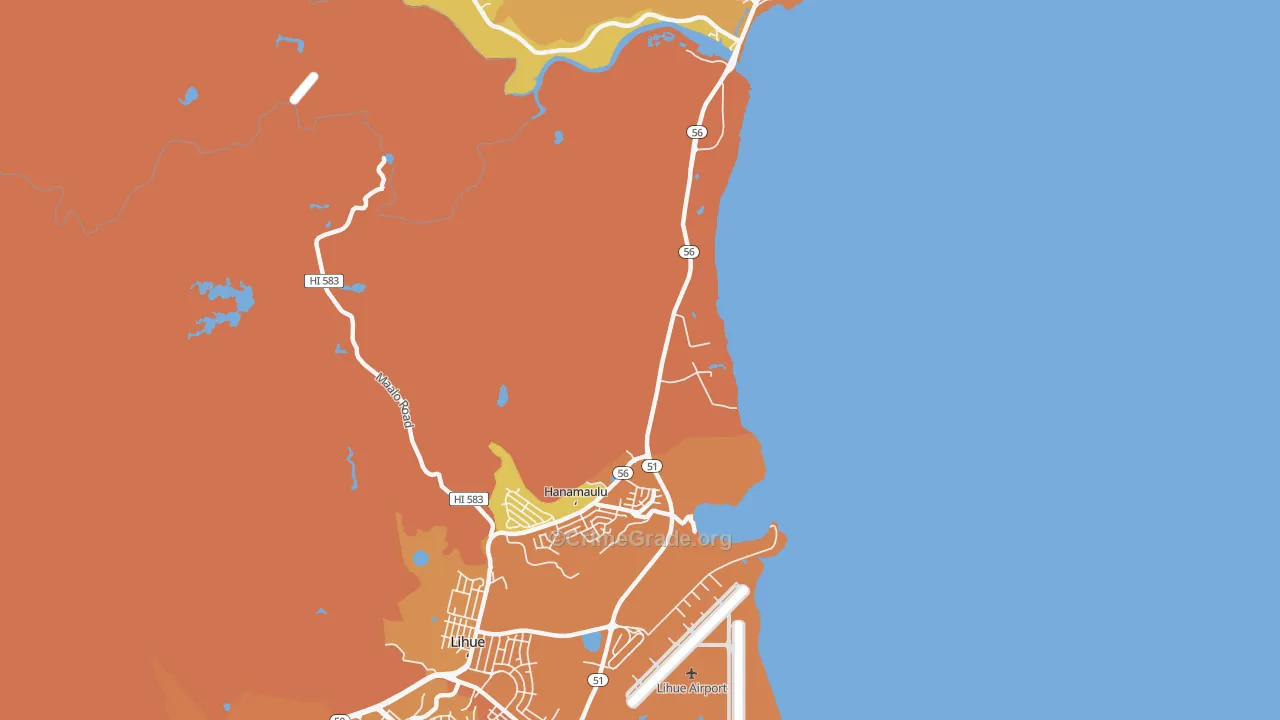 Kapaia, HI Map of Vandalism Rates