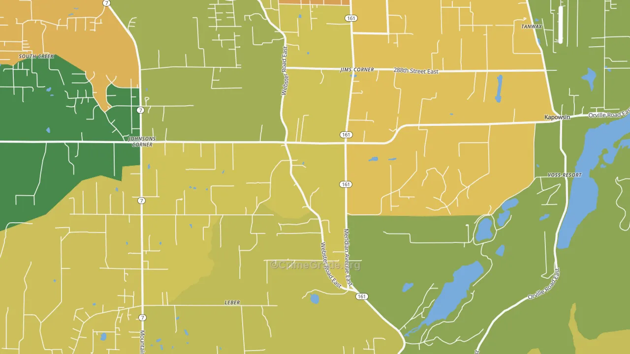 Kapowsin, WA Map of Vandalism Rates