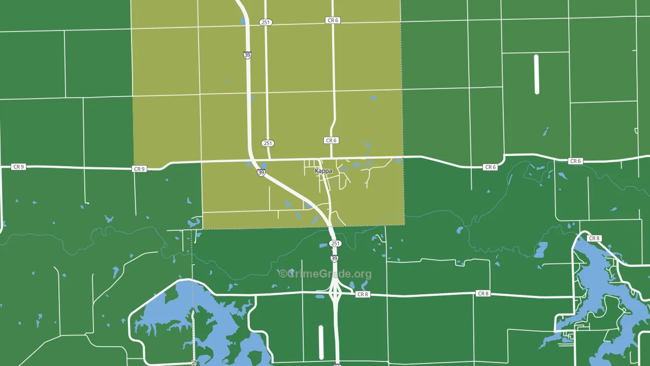 Kappa, IL Map of Vandalism Rates