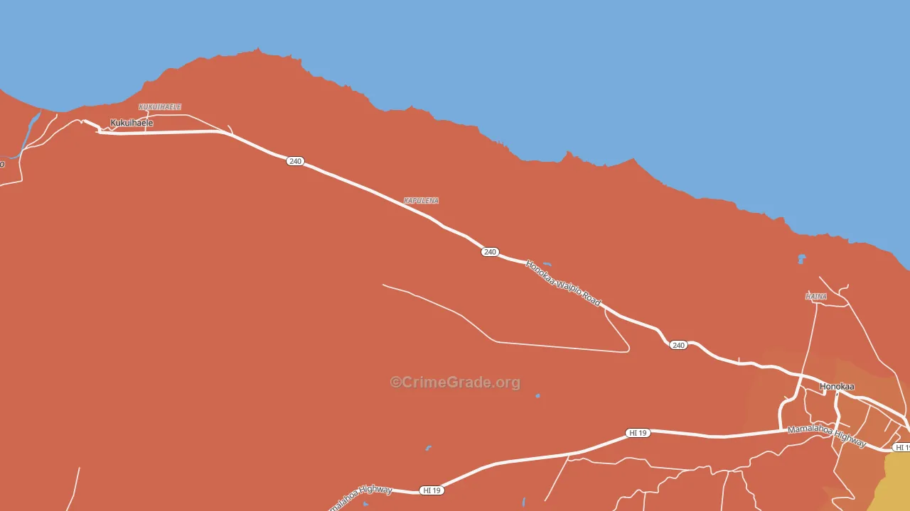 Kapulena, HI Map of Vandalism Rates