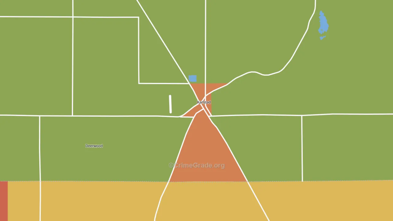 Karlstad, MN Map of Vandalism Rates