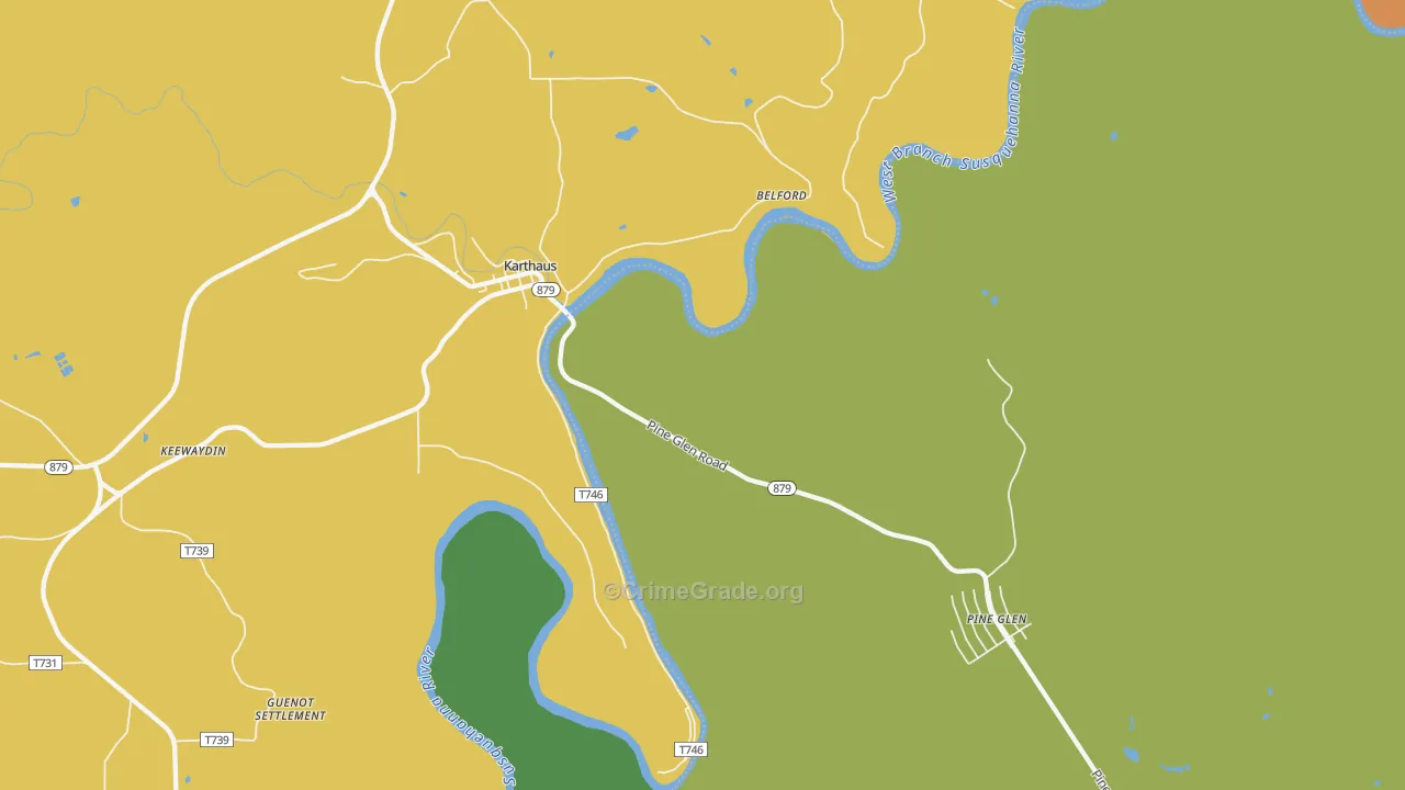 Karthaus, PA Map of Vandalism Rates