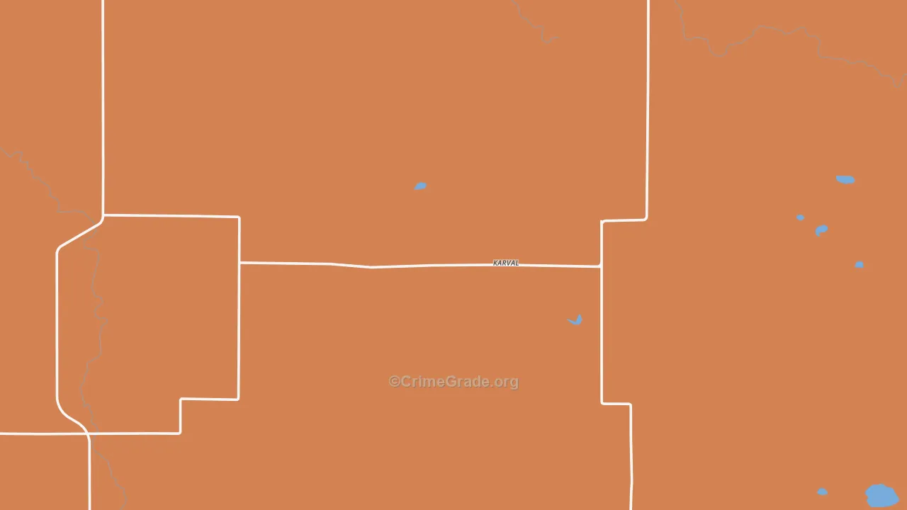 Karval, CO Map of Vandalism Rates