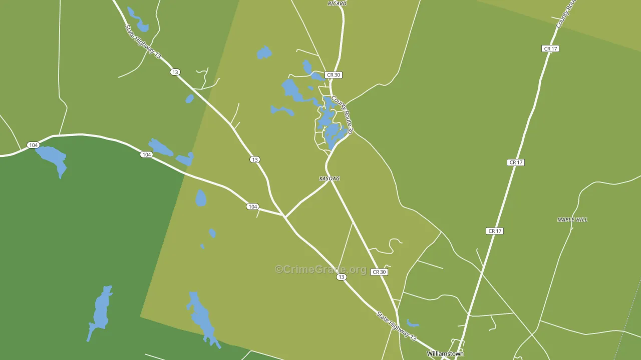 Kasoag, NY Map of Vandalism Rates