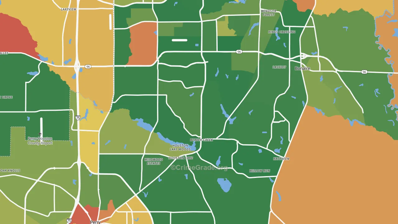 Kathleen, GA Map of Vandalism Rates