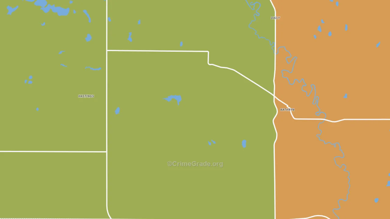 Kathryn, ND Map of Vandalism Rates