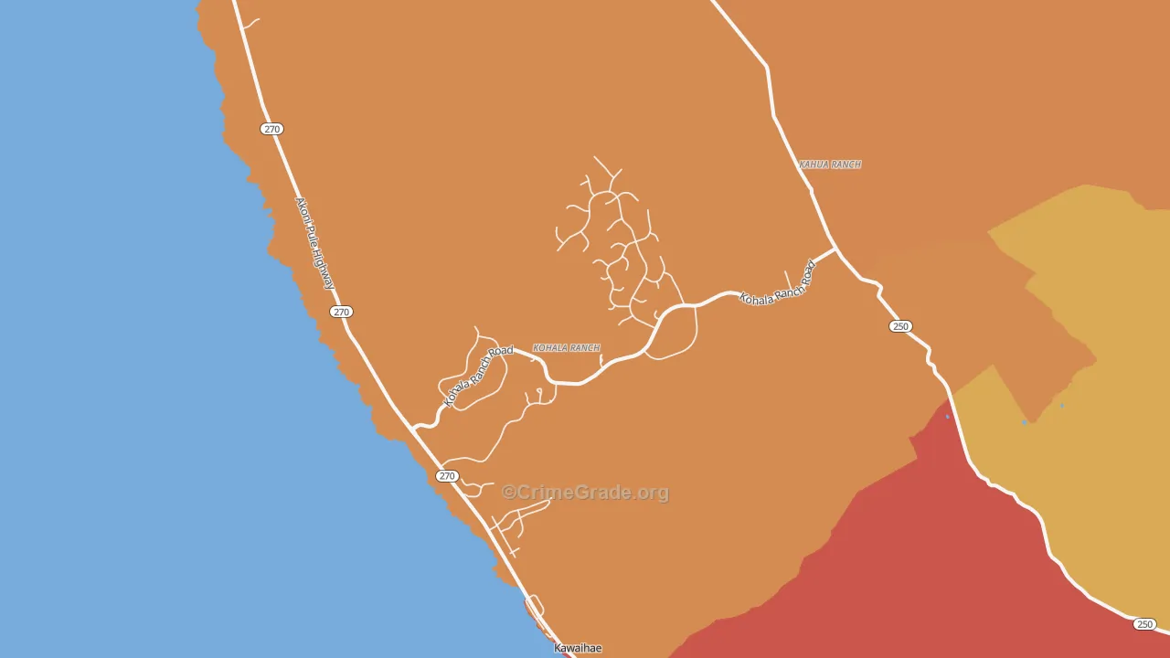 Kawaihae, HI Map of Vandalism Rates