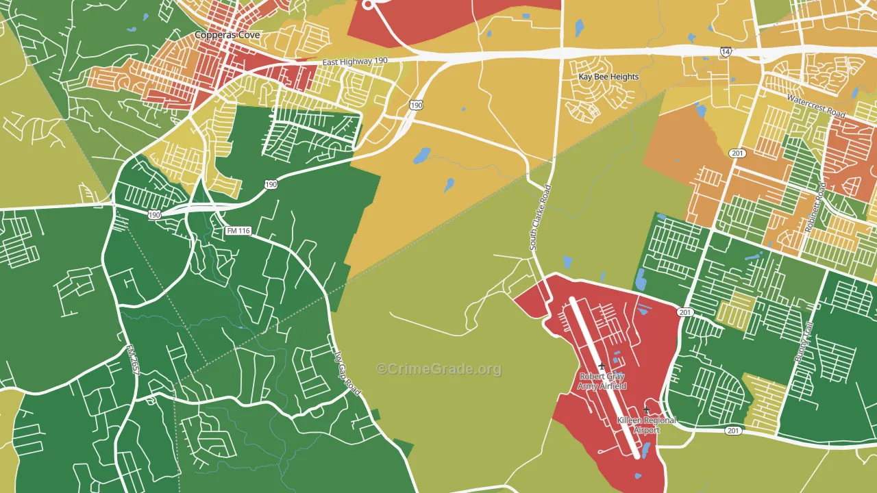 Kay Bee Heights, TX Map of Vandalism Rates