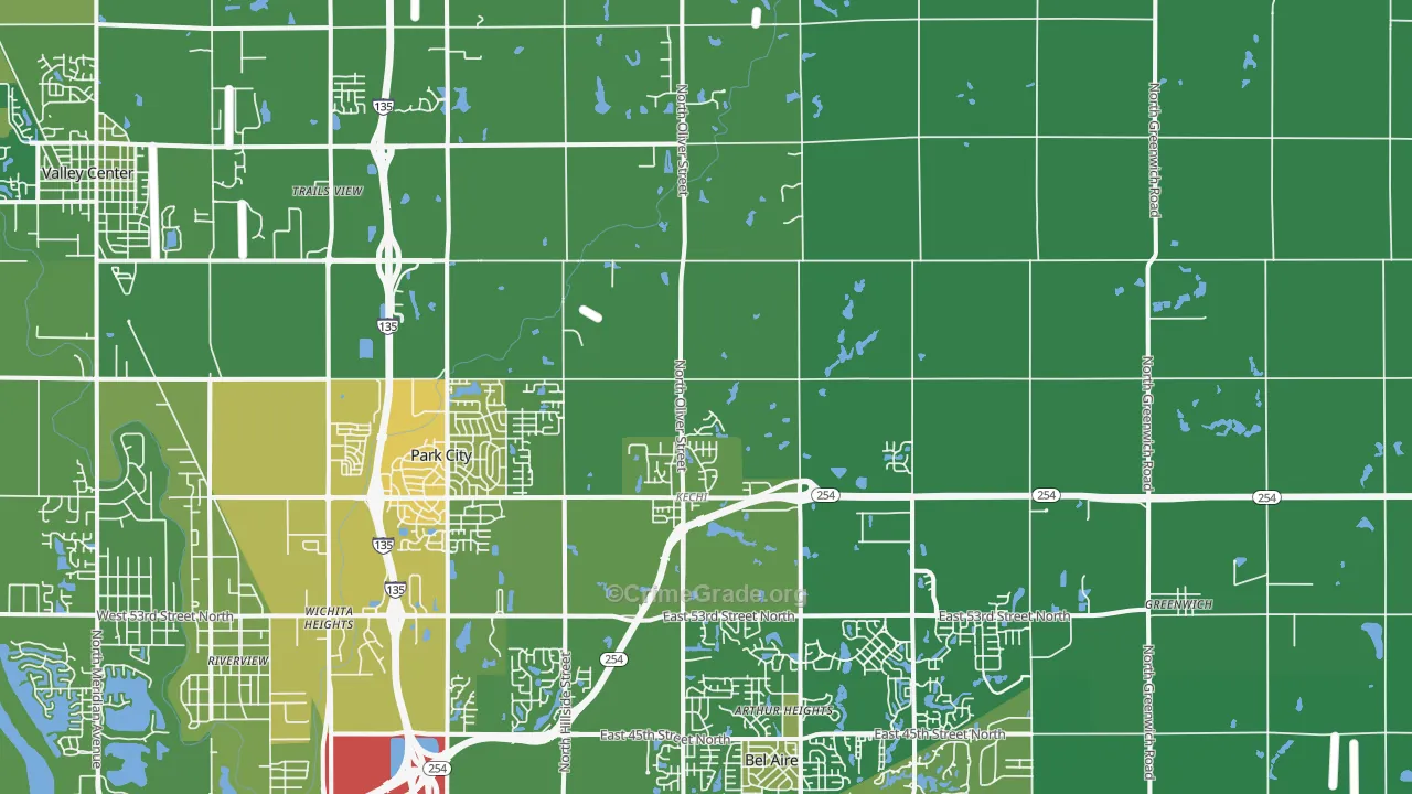 Kechi, KS Map of Vandalism Rates