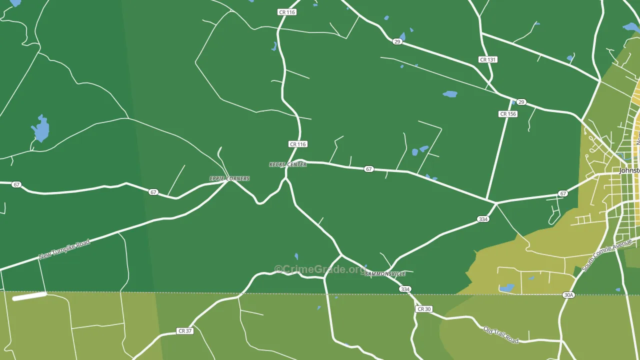 Kecks Center, NY Map of Vandalism Rates