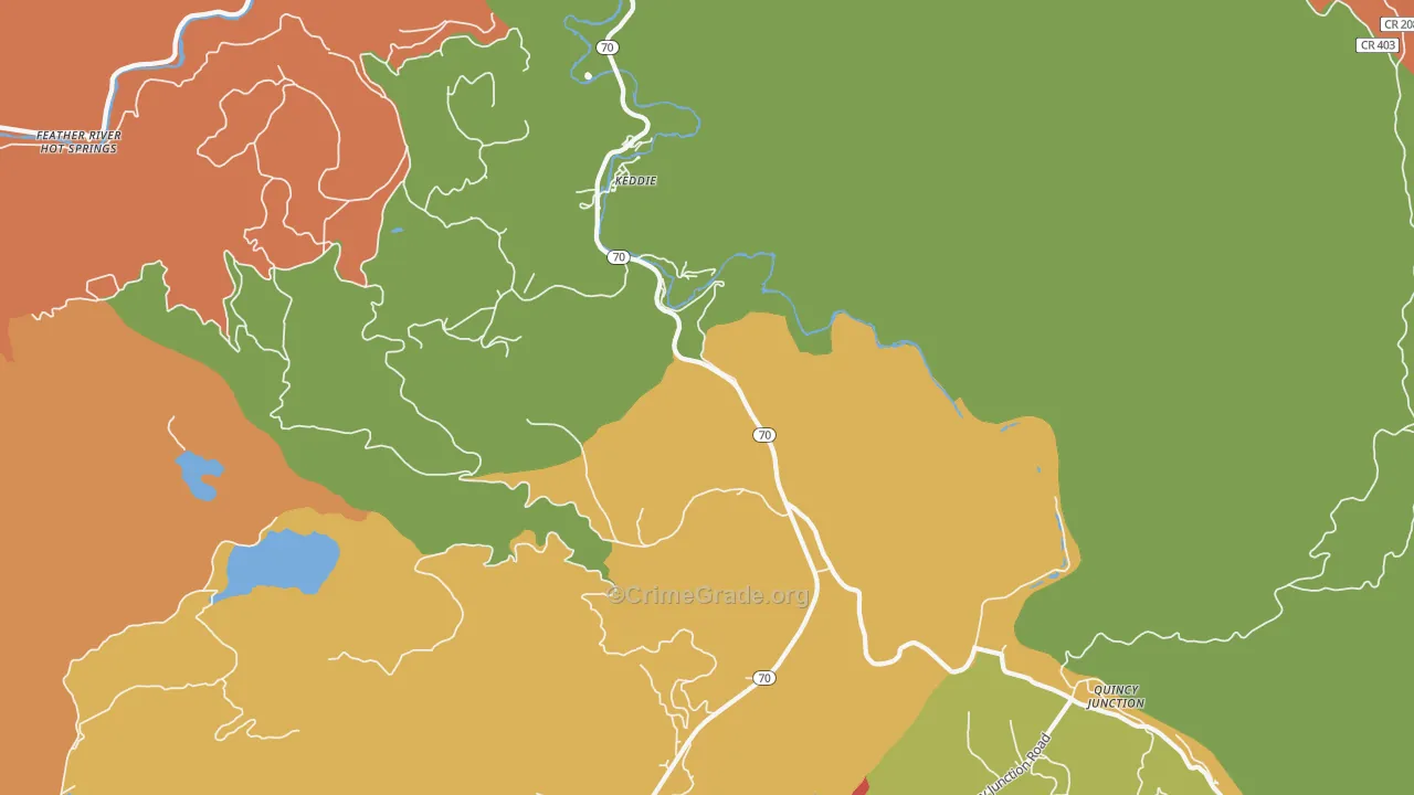 Keddie, CA Map of Vandalism Rates
