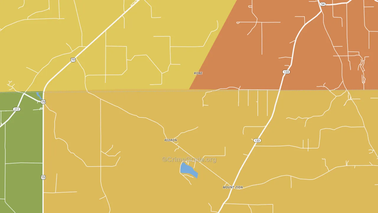Kedron, AR Map of Vandalism Rates