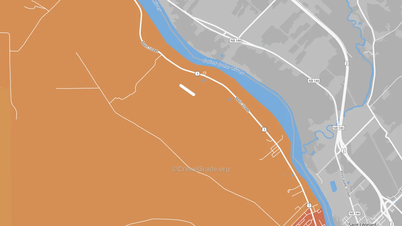 Keegan, ME Map of Vandalism Rates