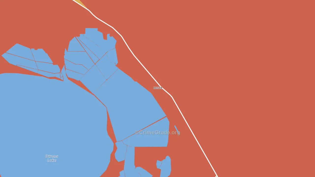 Keeler, CA Map of Vandalism Rates