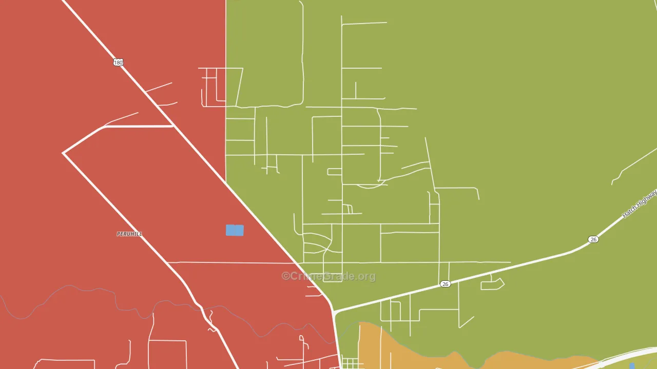 Keeler Farm, NM Map of Vandalism Rates