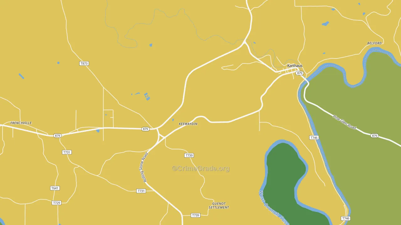 Keewaydin, PA Map of Vandalism Rates