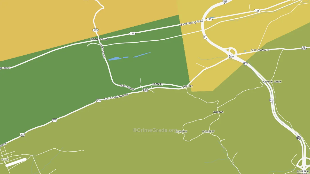 Keffer, PA Map of Vandalism Rates
