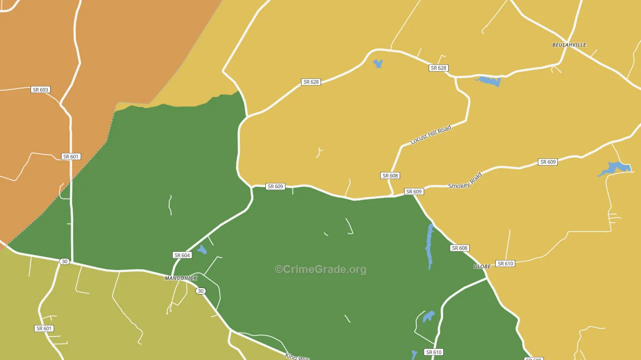 Keith, VA Map of Vandalism Rates