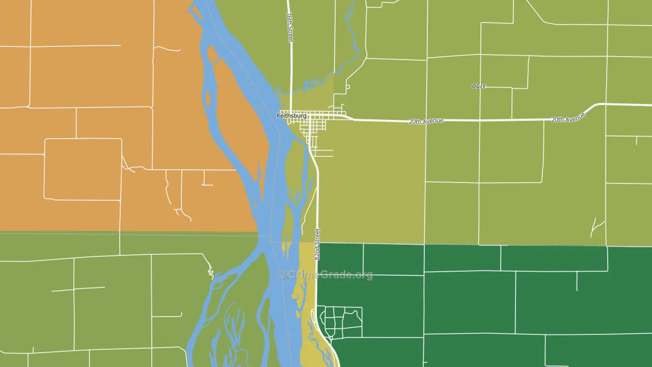 Keithsburg, IL Map of Vandalism Rates