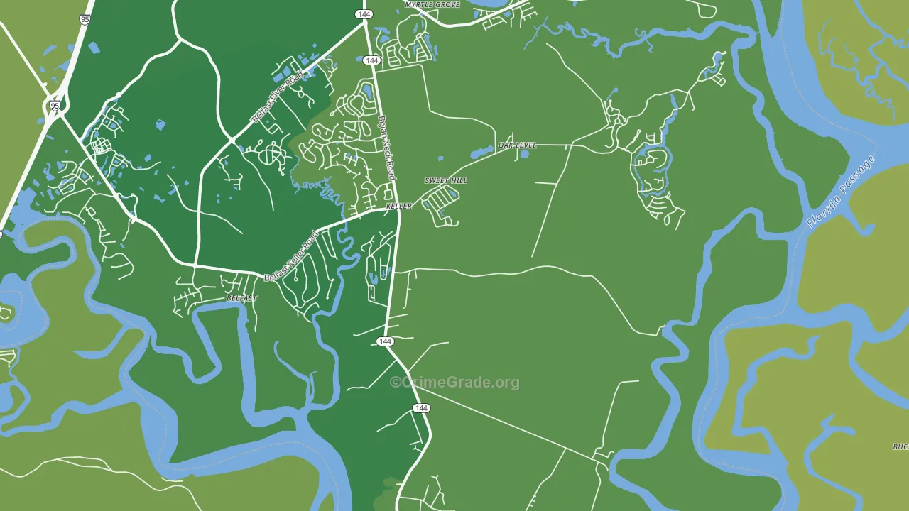 Keller, GA Map of Vandalism Rates