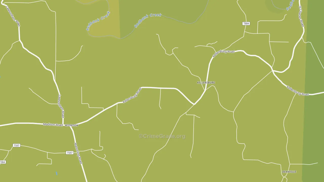 Kellersburg, PA Map of Vandalism Rates