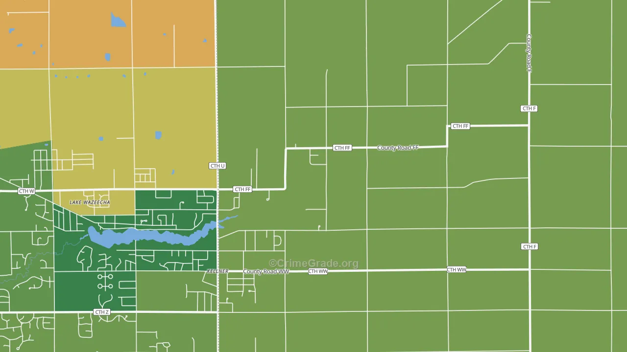Kellner, WI Map of Vandalism Rates