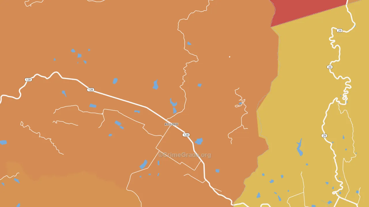Kellog, CA Map of Vandalism Rates