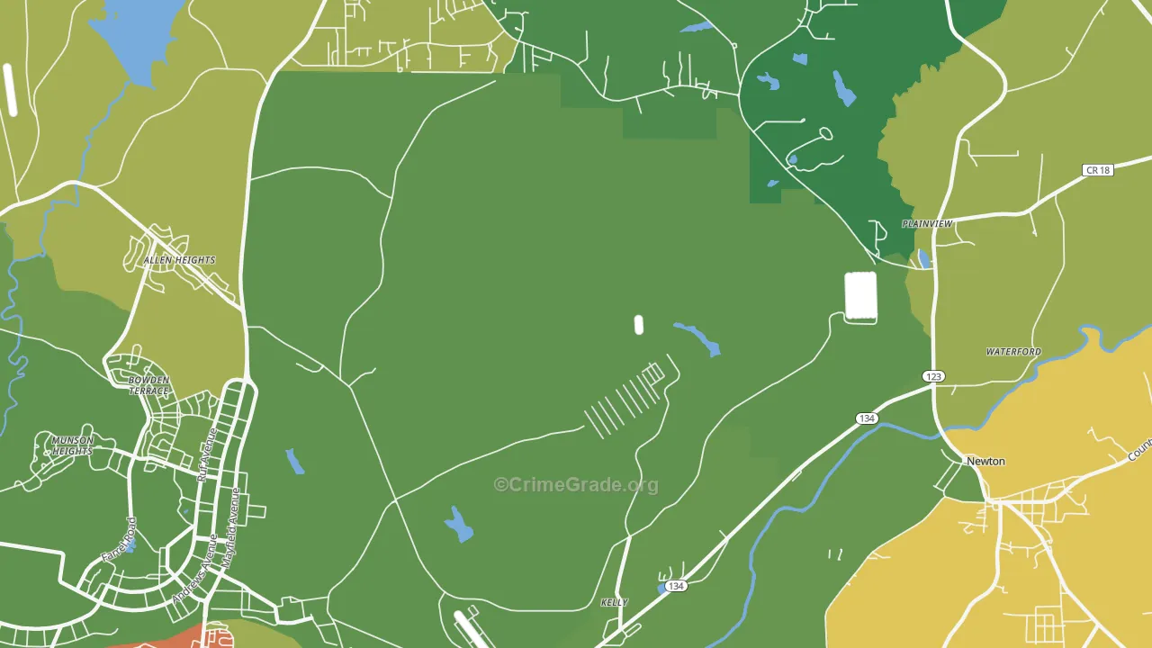 Kelly, AL Map of Vandalism Rates