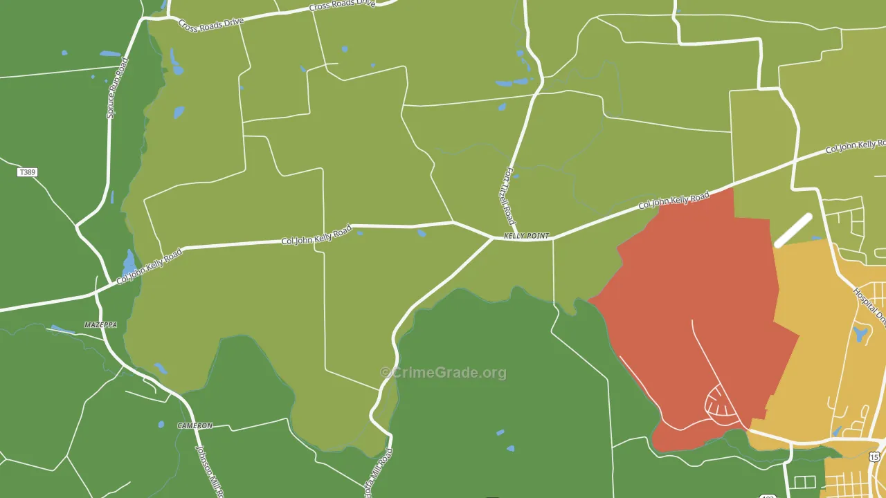 Kelly Point, PA Map of Vandalism Rates