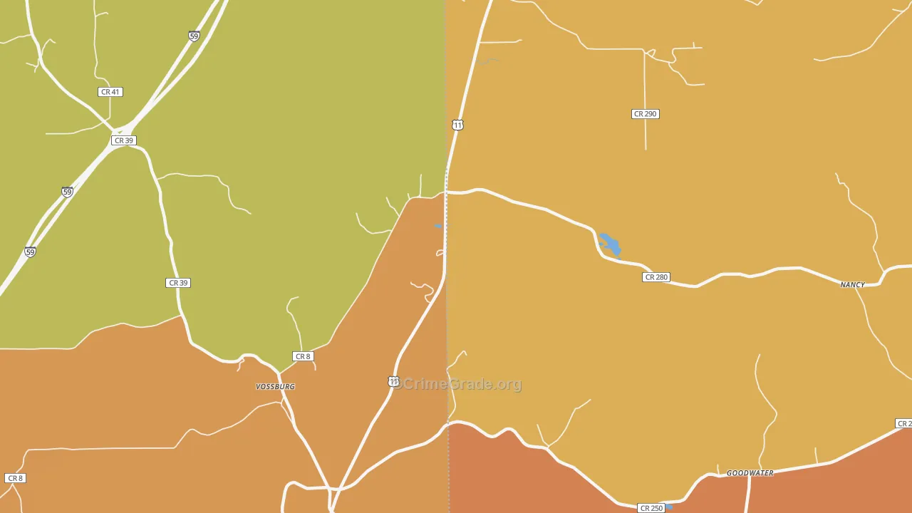 Kelona, MS Map of Vandalism Rates