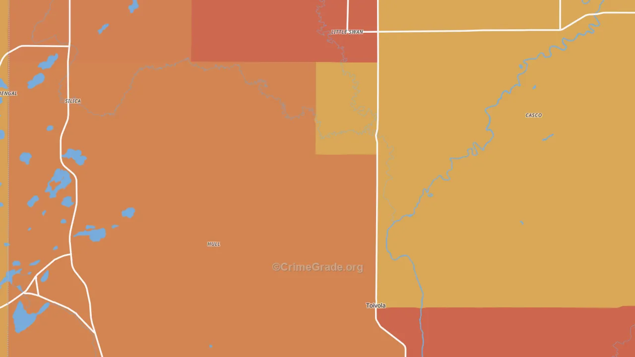 Kelsey, MN Map of Vandalism Rates