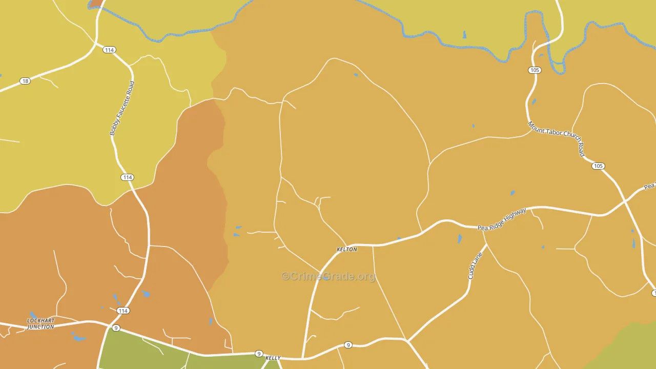 Kelton, SC Map of Vandalism Rates
