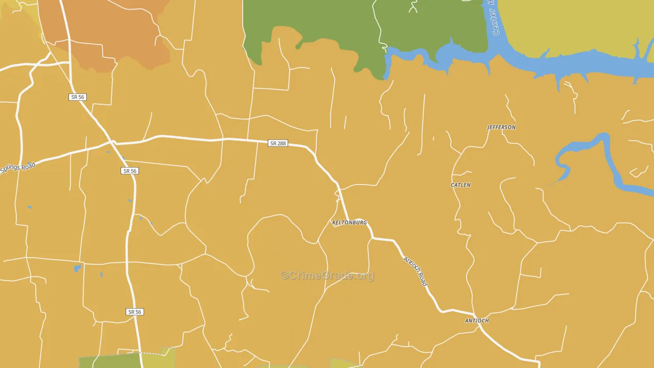 Keltonburg, TN Map of Vandalism Rates