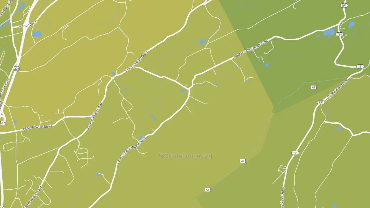 Kemmererville, PA Map of Vandalism Rates