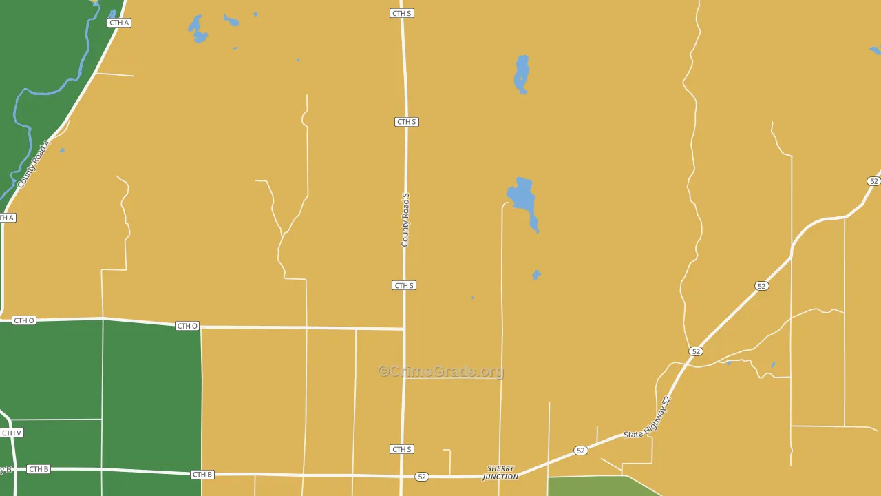 Kempster, WI Map of Vandalism Rates