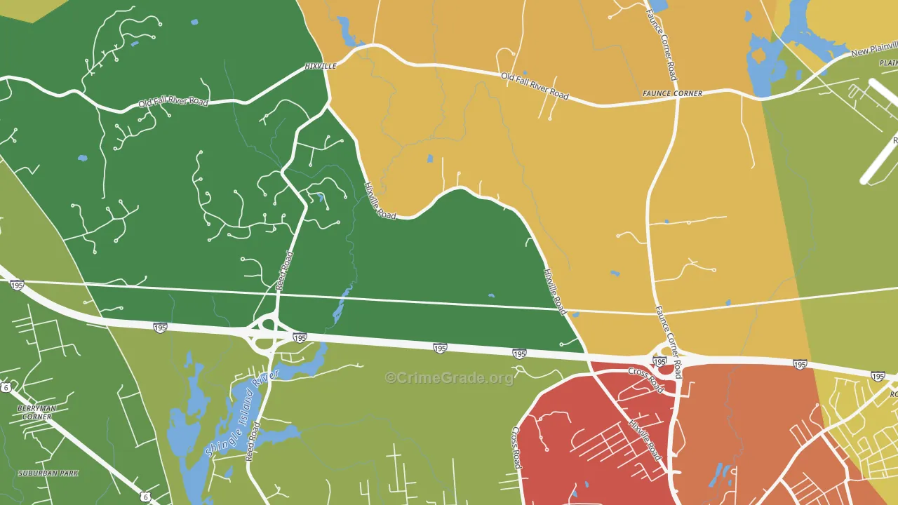 Kempton Croft, MA Map of Vandalism Rates