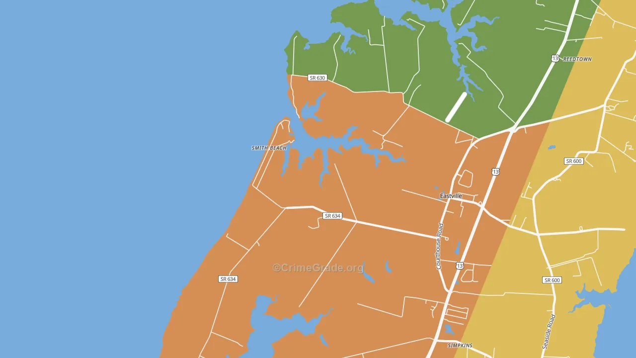 Kendall Grove, VA Map of Vandalism Rates