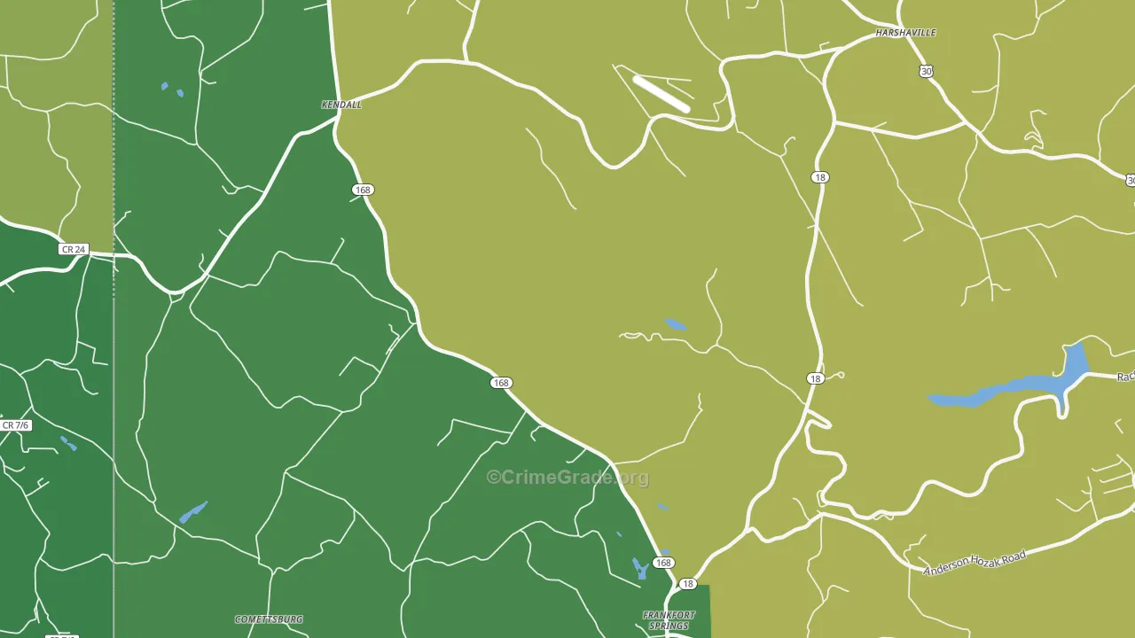 Kendall, PA Map of Vandalism Rates