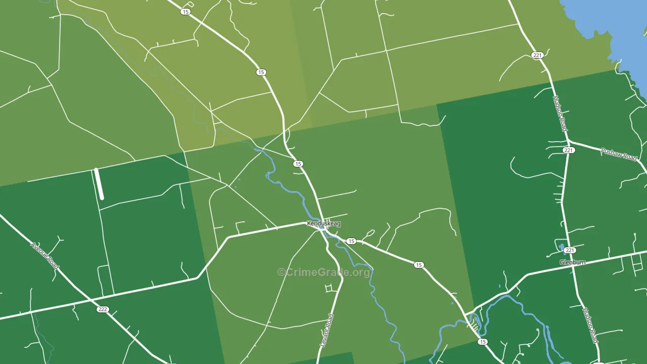 Kenduskeag, ME Map of Vandalism Rates