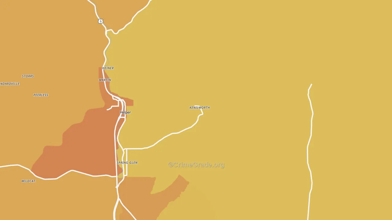 Kenilworth, UT Map of Vandalism Rates