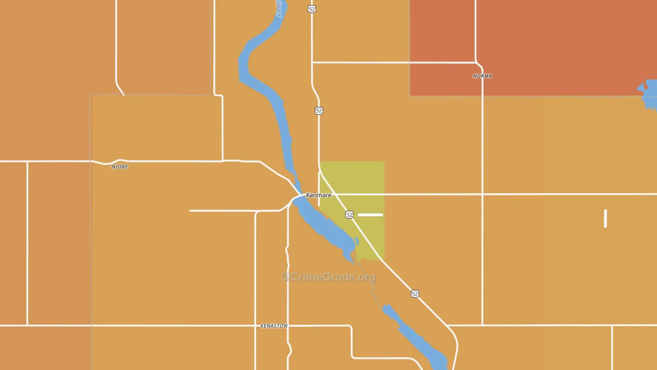 Kenmare, ND Map of Vandalism Rates