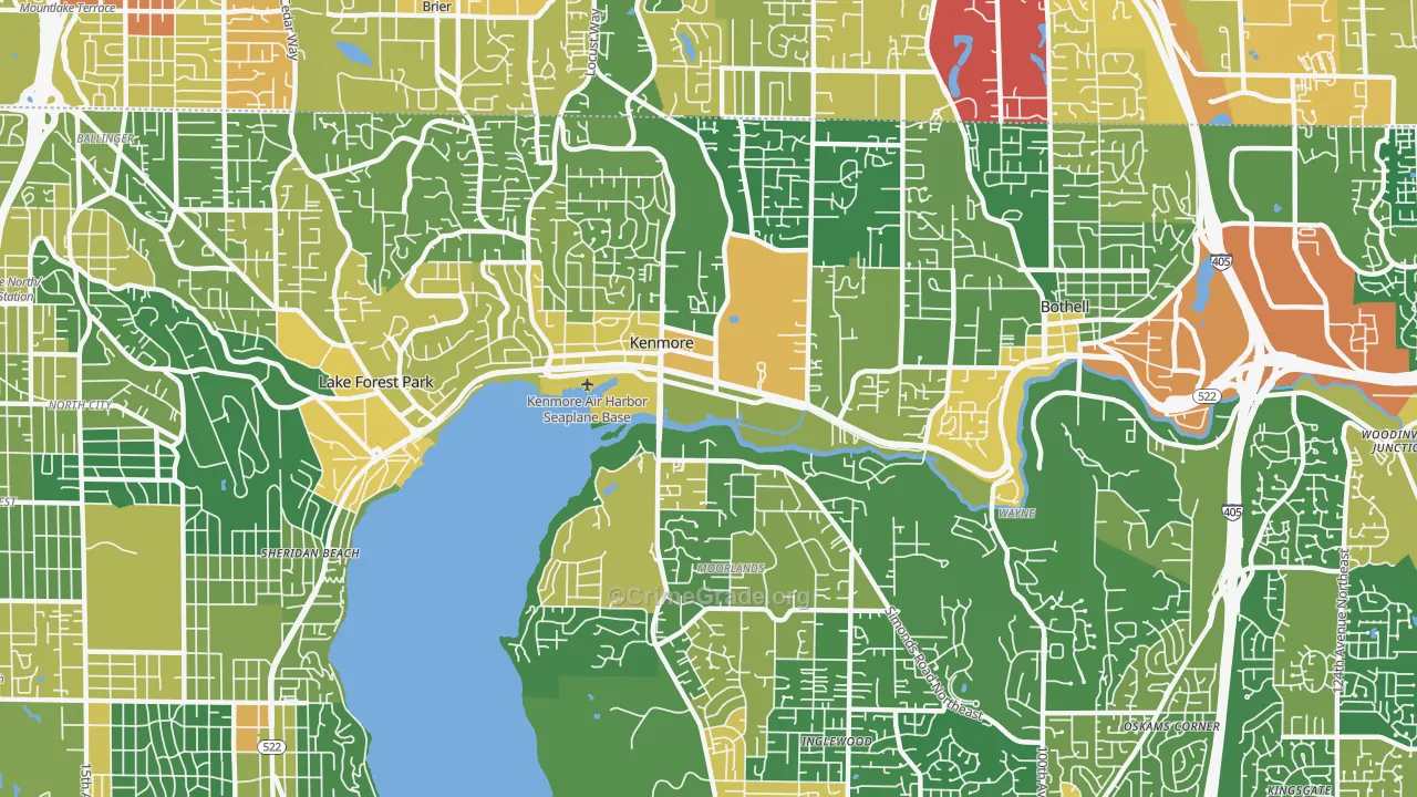 Kenmore, WA Map of Vandalism Rates