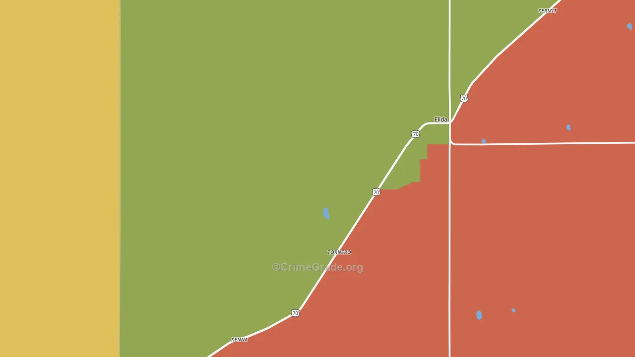 Kenna, NM Map of Vandalism Rates