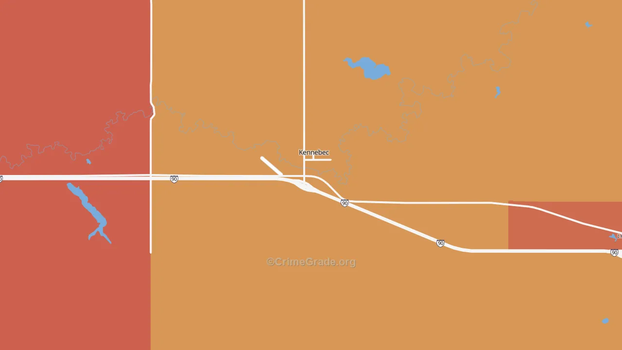 Kennebec, SD Map of Vandalism Rates