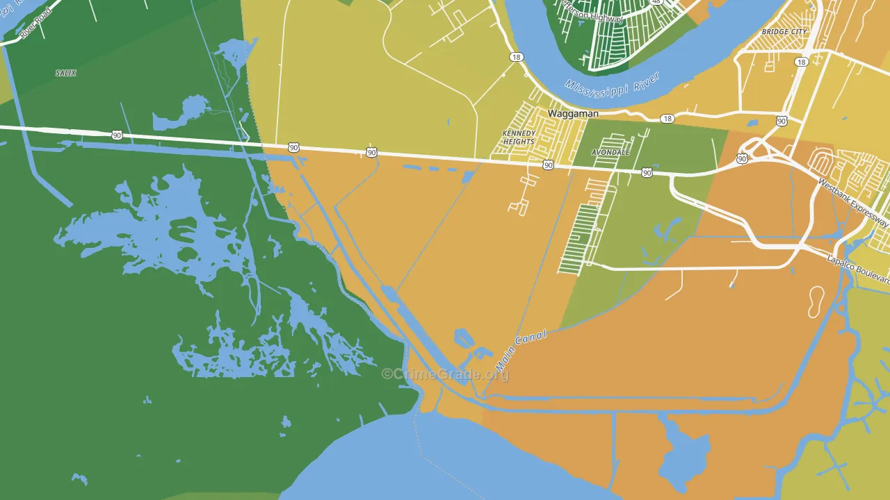 Kennedy Heights, LA Map of Vandalism Rates