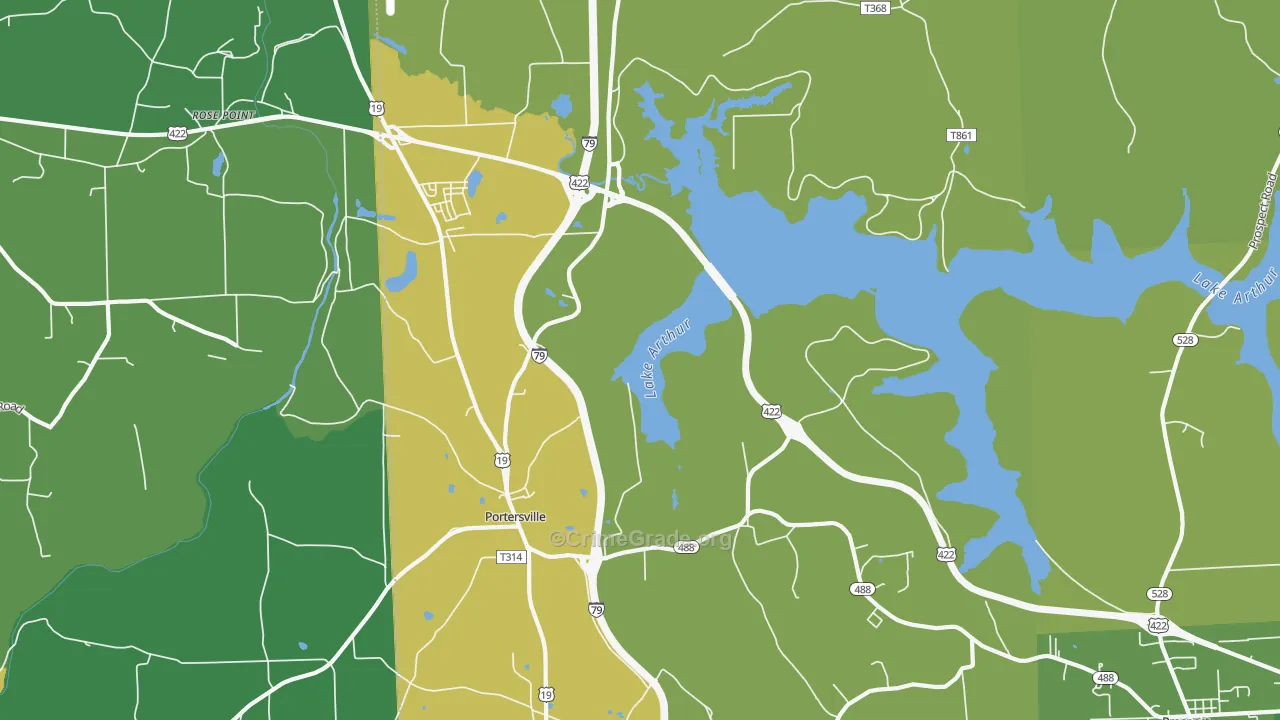 Kennedy Mill, PA Map of Vandalism Rates