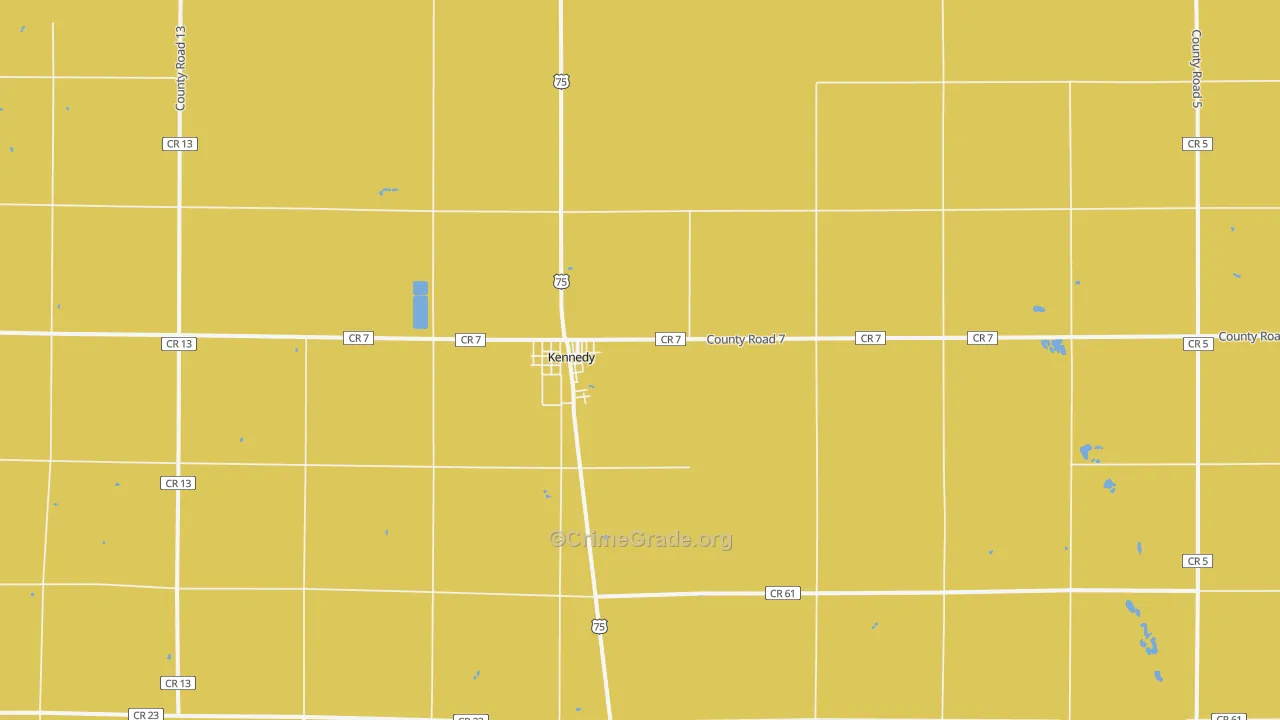 Kennedy, MN Map of Vandalism Rates
