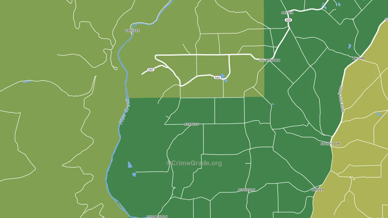 Kennedy, PA Map of Vandalism Rates